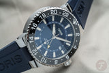 Oris Aquis Date Blue Dial Black Rubber Strap Watch for Men - 0173377304152-0742464EB Authentic Buy Shop Now