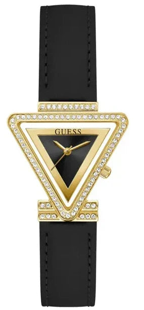 Guess Fame Quartz Black Dial Black Leather Strap Watch For Women - GW0504L5 Authentic Buy Shop Now
