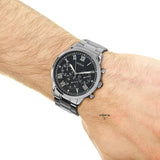 Guess Hendrix Chronograph Blue Dial Silver Steel Strap Watch for Men - W1309G1 Authentic Buy Shop Now