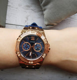 Guess Limelight Blue Dial Blue Silicone Strap Watch For Women - W1053L1 Authentic Buy Shop Now
