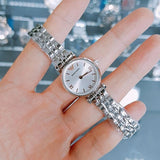 Emporio Armani Gianni T Bar Quartz Silver Dial Silver Steel Strap Watch For Women - AR1935 Authentic Buy Shop Now