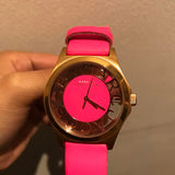 Marc Jacobs Henry Skeleton Pink Dial Pink Leather Strap Watch for Women - MBM1243 Authentic Buy Shop Now