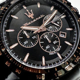 Maserati Traguardo Chronograph Black Dial Black Steel Strap Watch For Men - R8873612048 Authentic Buy Shop Now