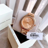 Michael Kors Nia Quartz Rose Gold Dial Rose Gold Steel Strap Watch For Women - MK3990 Authentic Buy Shop Now