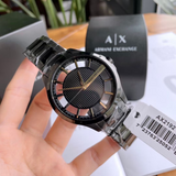 Armani Exchange Hampton Skeleton Grey Dial Blue Steel Strap Watch For Men - AX2401 Authentic Buy Shop Now