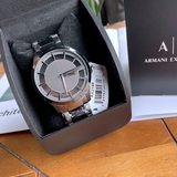 Armani Exchange Hampton Chronograph Grey Dial Grey Steel Strap Watch For Men - AX2188 Authentic Buy Shop Now