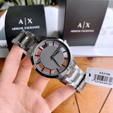 Armani Exchange Hampton Chronograph Grey Dial Grey Steel Strap Watch For Men - AX2188 Authentic Buy Shop Now