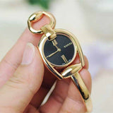 Gucci Horsebit Collection Black Dial Rose Gold Steel Strap Watch For Women - YA139507 Authentic Buy Shop Now