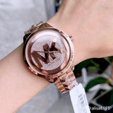 Michael Kors Runway Mercer Quartz Rose Gold Dial Rose Gold Steel Strap Watch For Women - MK6736 Authentic Buy Shop Now