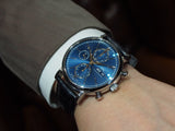 IWC Portofino Chronograph Blue Dial Black Leather Strap Watch for Men - IW391036 Authentic Buy Shop Now