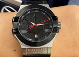 Maserati Potenza Black Dial Black Leather Strap Watch For Men - R8851108001 Authentic Buy Shop Now