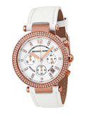 Michael Kors Parker White Diamonds Dial White Leather Strap Watch for Women - MK2281 Authentic Buy Shop Now