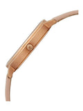 Emporio Armani Kappa Rose Gold & White Dial Beige Nude Leather Strap Watch For Women - AR2510 Authentic Buy Shop Now