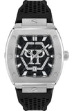 Philipp Plein Hexagon Phantom Black Dial Black Silicone Strap Watch For Men- PWPUA0524 Authentic Buy Shop Now