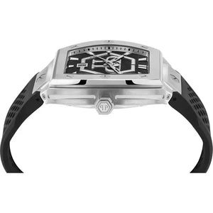 Philipp Plein Hexagon Phantom Black Dial Black Silicone Strap Watch For Men- PWPUA0524 Authentic Buy Shop Now