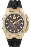 Philipp Plein Hyper Sport Chronograph Gold Dial Black Silicone Strap Watch for Men - PWTBA0423 Authentic Buy Shop Now