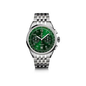 Breitling Premier B01 Chronograph 42 Green Dial Silver Steel Strap Watch for Men - AB0145371L1A1 Authentic Buy Shop Now