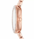 Emporio Armani Rosa Quartz Mother of Pearl Black Dial Rose Gold Steel Strap Watch For Women - AR11372 Authentic Buy Shop Now