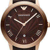 Emporio Armani Classic Quartz Brown Dial Brown Leather Strap Watch For Men - AR1613 Authentic Buy Shop Now