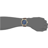 Armani Exchange Nico Quartz Blue Dial Brown Leather Strap Watch For Men - AX2334 Authentic Buy Shop Now