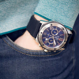 Bulova Marine Star Chronograph Black Dial Black Rubber Strap Watch for Men - 98B127 Authentic Buy Shop Now