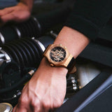 Maserati Potenza Automatic Rose Gold Dial Black Leather Strap Watch For Men - R8821108002 Authentic Buy Shop Now