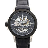 Maserati Automatic Black Dial Black Leather Strap Watch For Men - R8821119007 Authentic Buy Shop Now