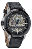 Maserati Potenza Automatic Black Dial Black Leather Strap Stainless Steel Watch For Men - R8821119006 Authentic Buy Shop Now