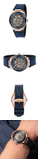 Maserati Triconic Skeleton Black Dial Blue Leather Strap Watch For Men - R8821139001 Authentic Buy Shop Now