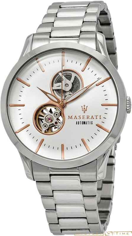 Maserati Tradizione Automatic White Dial Stainless Steel Watch For Men - R8823125001 Authentic Buy Shop Now