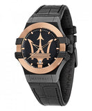 Maserati Potenza Quartz Black Dial Black Leather Strap Watch For Men - R8851108032 Authentic Buy Shop Now