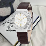 Maserati Potenza Silver Dial Brown Leather Strap Watch For Women - R8851108506 Authentic Buy Shop Now