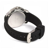 Maserati SFIDA Chronograph Black Silver Dial Black Rubber Strap Watch For Men - R8851123001 Authentic Buy Shop Now