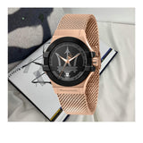 Maserati Potenza Classic Black Dial Rose Gold Mesh Bracelet Watch For Men - R8853108009 Authentic Buy Shop Now
