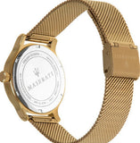 Maserati Epoca Mother of Pearl Dial Yellow Gold Mesh Strap Watch For Women - R8853118502 Authentic Buy Shop Now