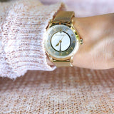 Maserati Epoca Mother of Pearl Dial Yellow Gold Mesh Strap Watch For Women - R8853118502 Authentic Buy Shop Now