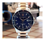 Maserati SFIDA Quartz Blue Dial Stainless Steel 44mm Watch For Men - R8853140003 Authentic Buy Shop Now