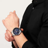 Maserati SFIDA Quartz Blue Dial Stainless Steel 44mm Watch For Men - R8853140003 Authentic Buy Shop Now