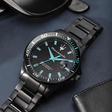 Maserati SFIDA Aqua Edition Analog Black Dial Black Steel Strap Watch For Men - R8853144001 Authentic Buy Shop Now