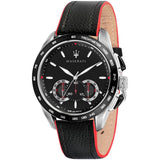 Maserati Traguardo Black Dial Black Leather Strap Watch For Men - R8871612028 Authentic Buy Shop Now