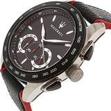 Maserati Traguardo Black Dial Black Leather Strap Watch For Men - R8871612028 Authentic Buy Shop Now