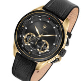 Maserati Traguardo Chronograph Black Dial Black Leather Strap Watch For Men - R8871612033 Authentic Buy Shop Now
