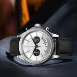 Maserati Circuito Chronograph Analog White Dial Black Leather Strap Watch for Men - R8871627005 Authentic Buy Shop Now
