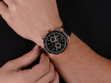 Maserati Stile Black Matte Dial Black Leather Strap Watch For Men - R8871642001 Authentic Buy Shop Now
