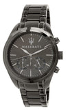 Maserati Traguardo Gun Metal Dial Grey Steel Strap Watch For Men - R8873612002 Authentic Buy Shop Now