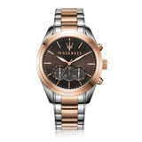 Maserati Traguardo Chronograph Brown Dial Two Tone Steel Strap Men's Watch - R8873612003 Authentic Buy Shop Now