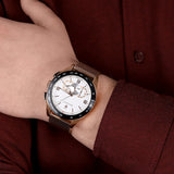 Maserati Traguardo 45mm Chronograph Rose Gold Mesh Strap White Dial Watch For Men - R8873612011 Authentic Buy Shop Now