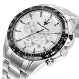 Maserati Traguardo Chronograph Silver Dial Silver Steel Strap Watch For Men - R8873612049 Authentic Buy Shop Now