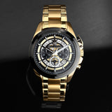 Maserati Traguardo Skeleton Black Dial Gold Steel Strap Watch For Men - R8873612058 Authentic Buy Shop Now