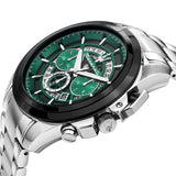 Maserati Traguardo Chronograph Green Dial Silver Steel Strap Watch For Men - R8873612060 Authentic Buy Shop Now